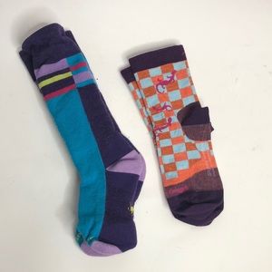 Smart Wool Kids' Wintersport Full Cushion Mountain Pattern Over The Calf Socks